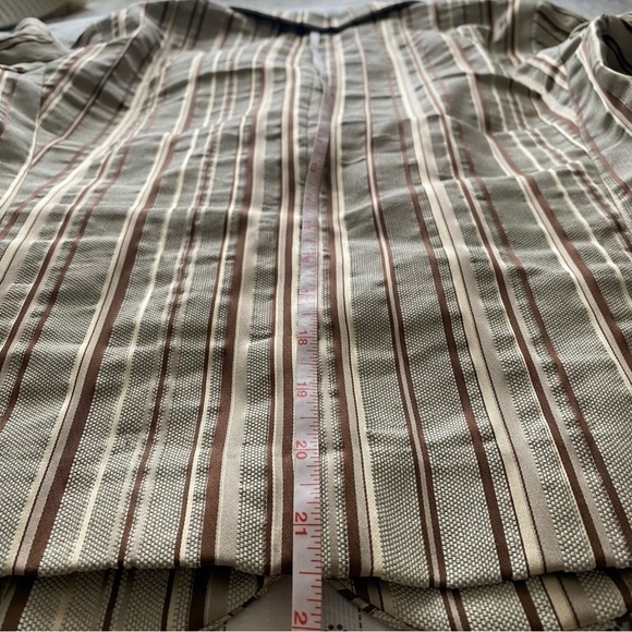 LAFAYETTE 148 striped suit fall colors Jacket size 2 Shorts size 4 linen blend - Picture 15 of 15